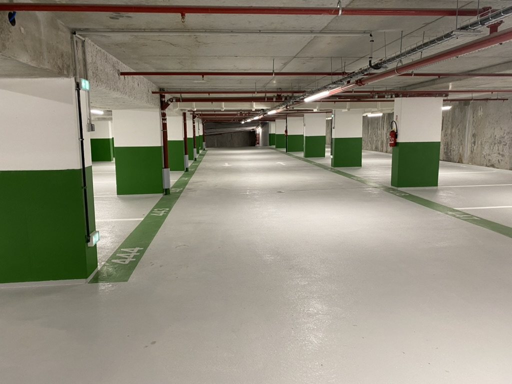 Parking souterrain — rénovation sol